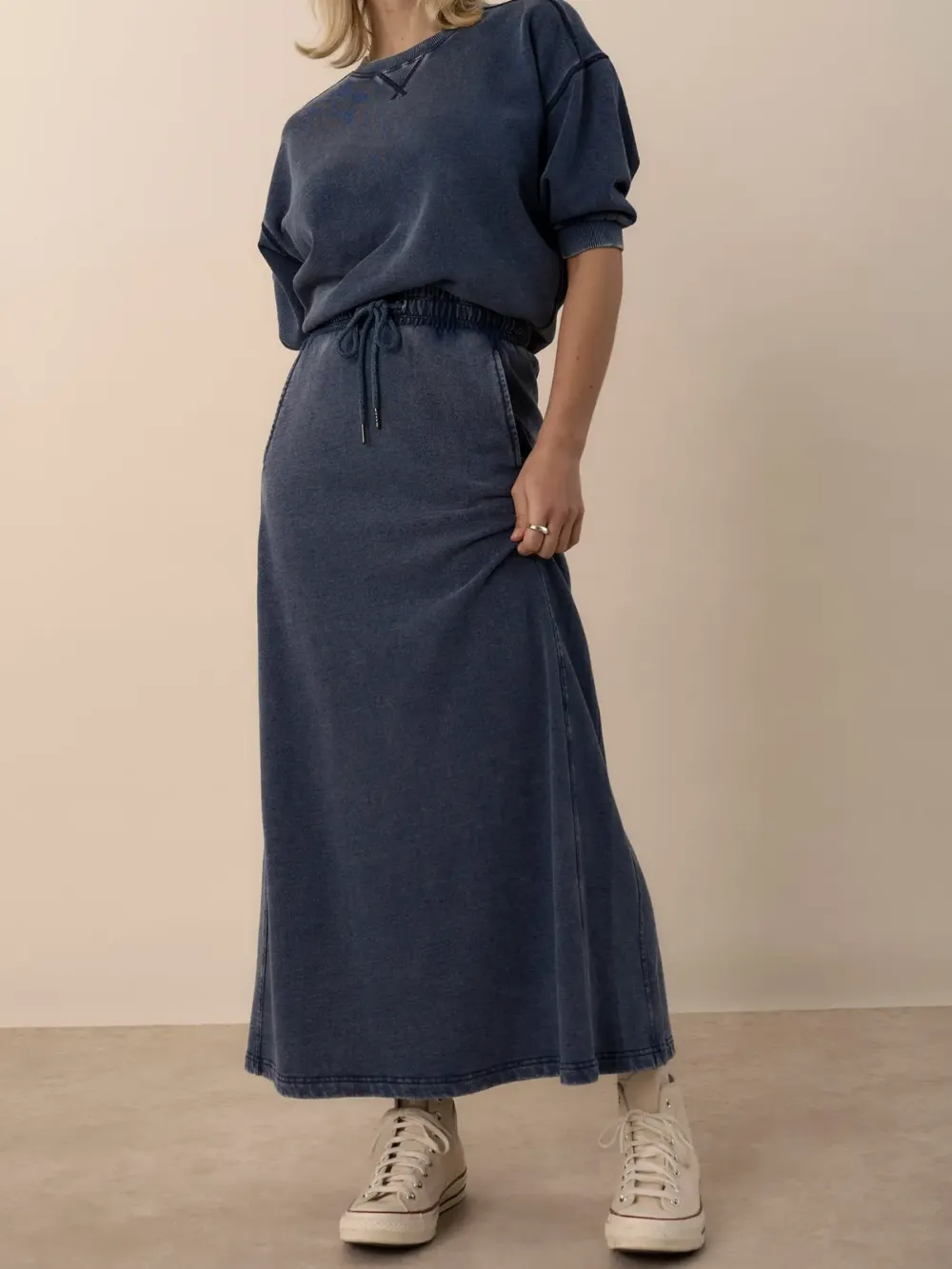 Denim Wash  Terry Skirt