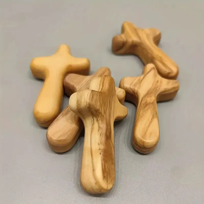 Beautifully Handcrafted Small Olive Wood Prayer Cross