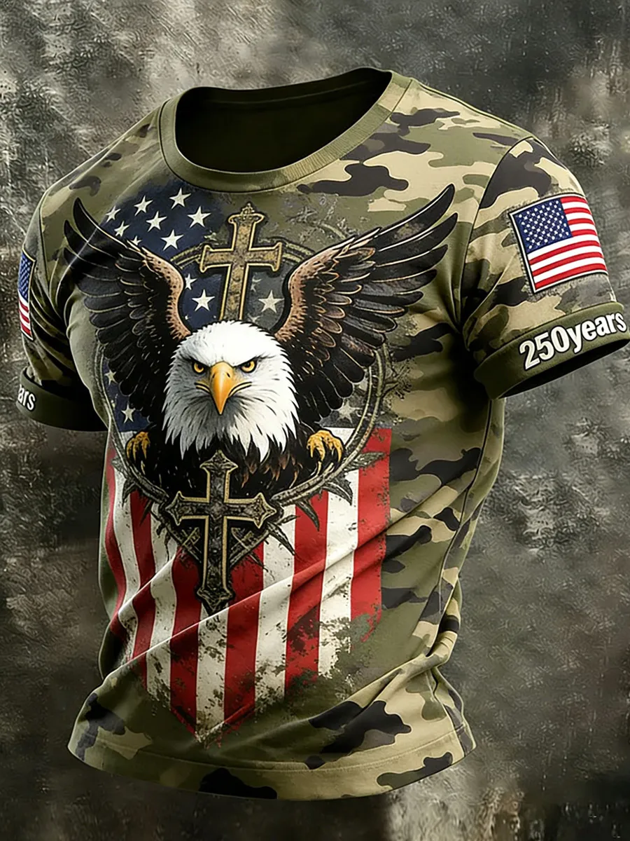 Men's Retro Faith 250th Anniversary American Short-Sleeve T-Shirt