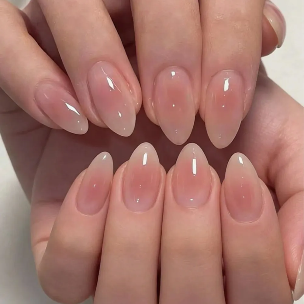 Nailhour Nude Minimalist 24Pcs Office Wedding Girls Daily Press On Nails
