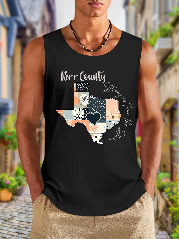 Men'S Simple Style KERR COUNTRY Casual Crew Neck Vest