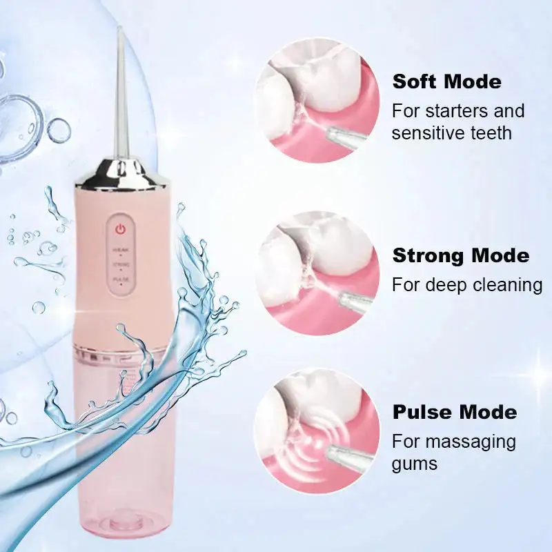 Electrically powered dental irrigator for thorough cleaning