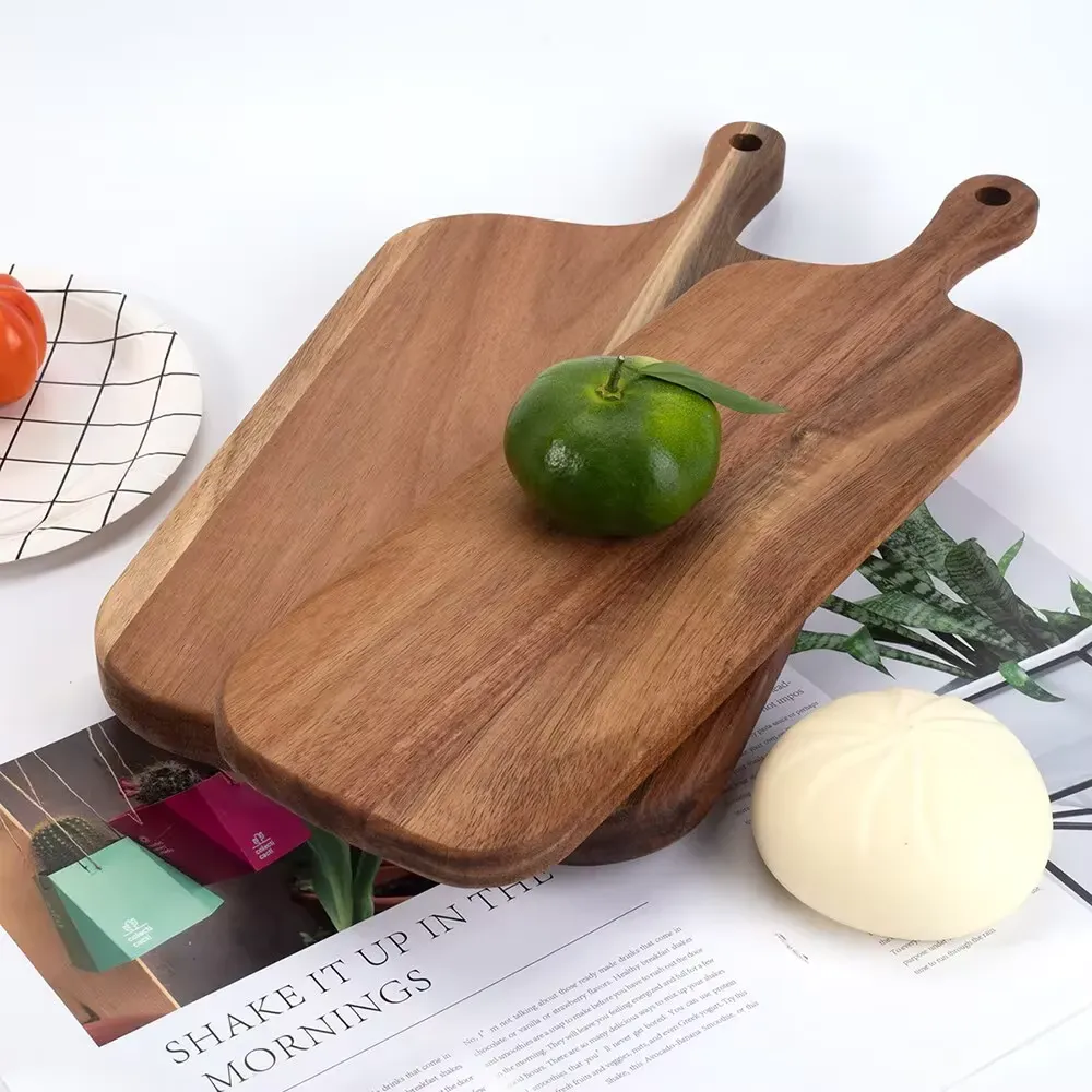 Wooden Cutting Board with Handle Kitchen