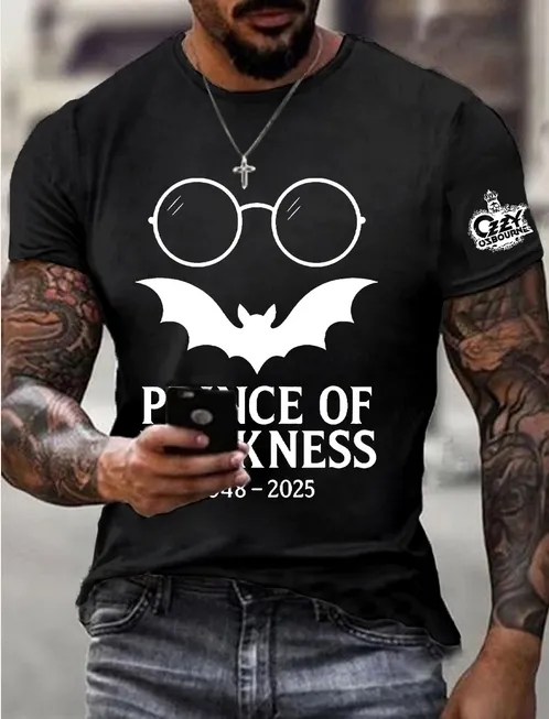 Men'S Prince Of Darkness Forever Rip Legend Ozzy Osbourne Memorial Tee