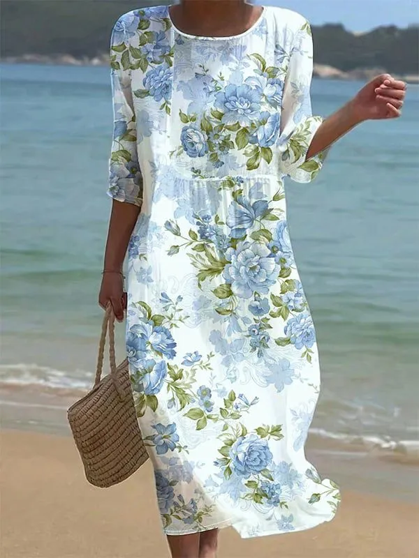 Women's Casual Cotton Linen Dress