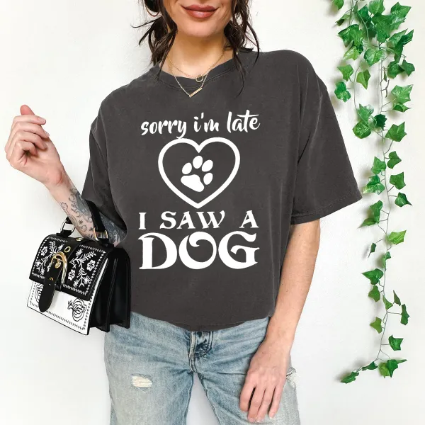 Dog Lover Late Apology Graphic Tee