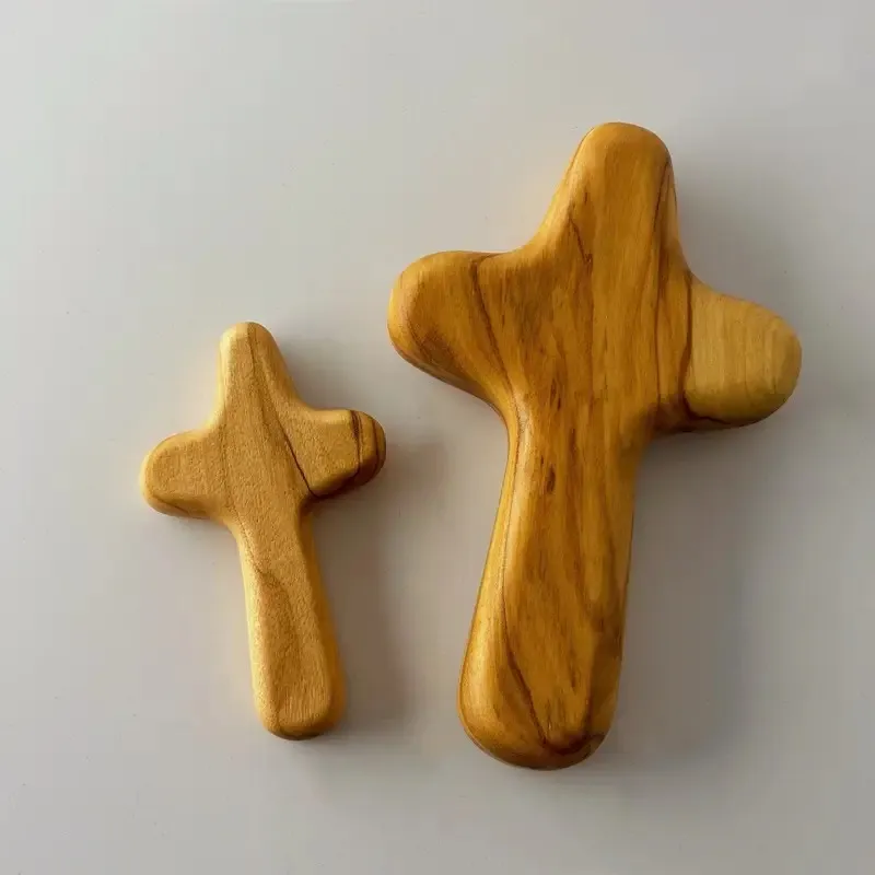 Beautifully Handcrafted Small Olive Wood Prayer Cross