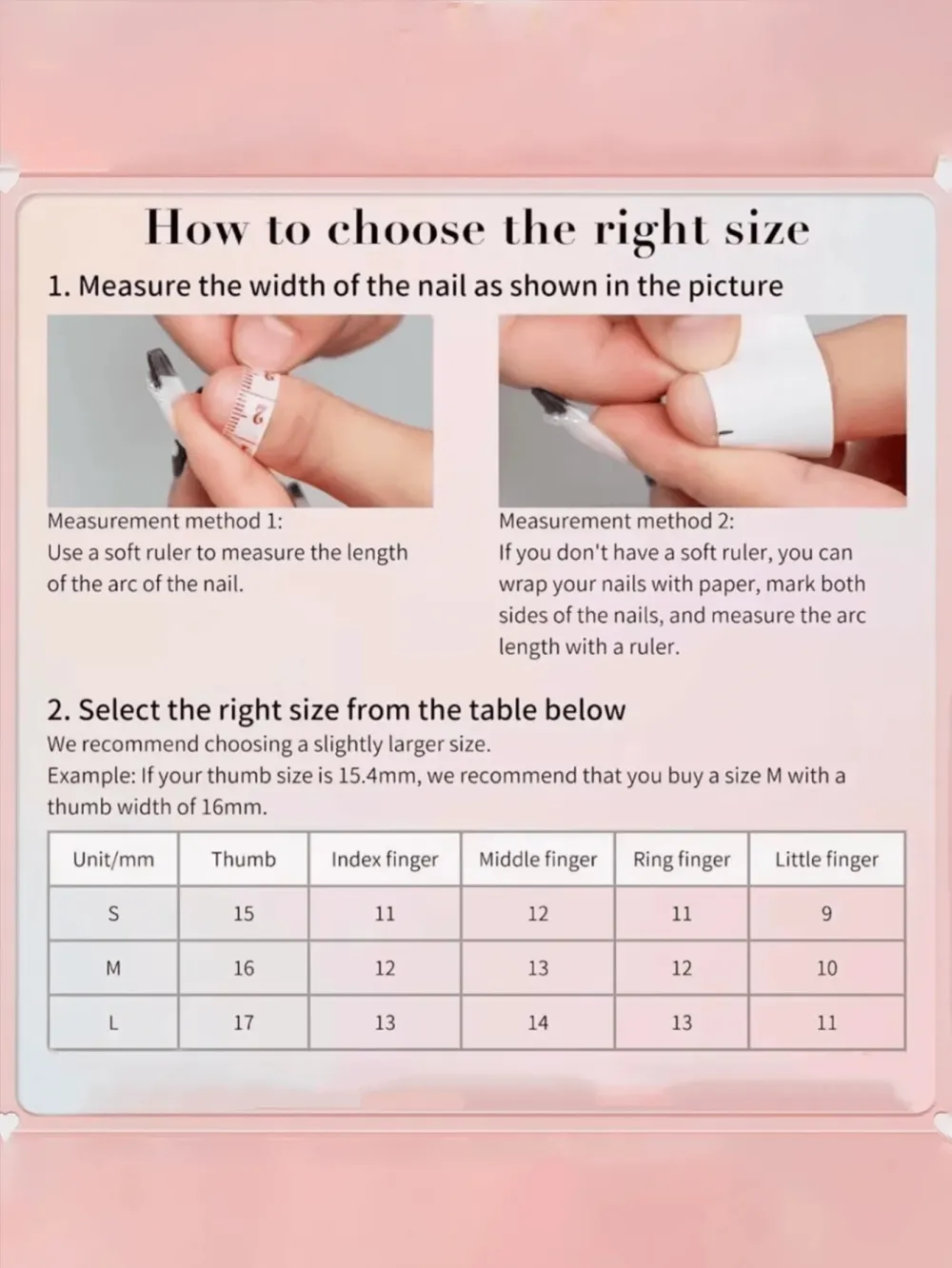 Nailhour 10pcs Handmade Long Stilettos Pink French Fingertips Fake Nails