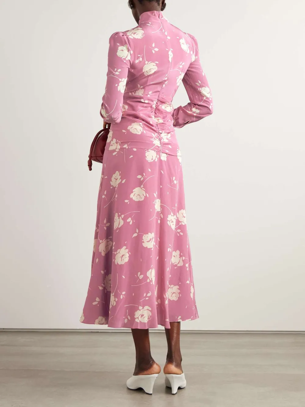 Front Tied Floral Midi Dress