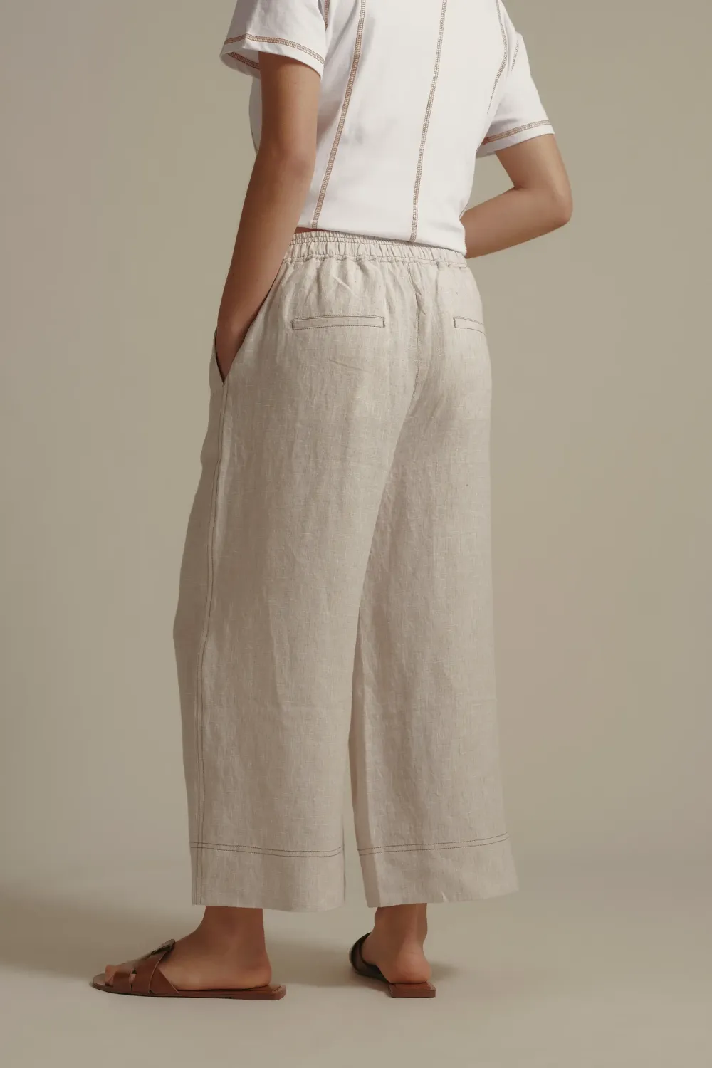 Linen Crop Pants
