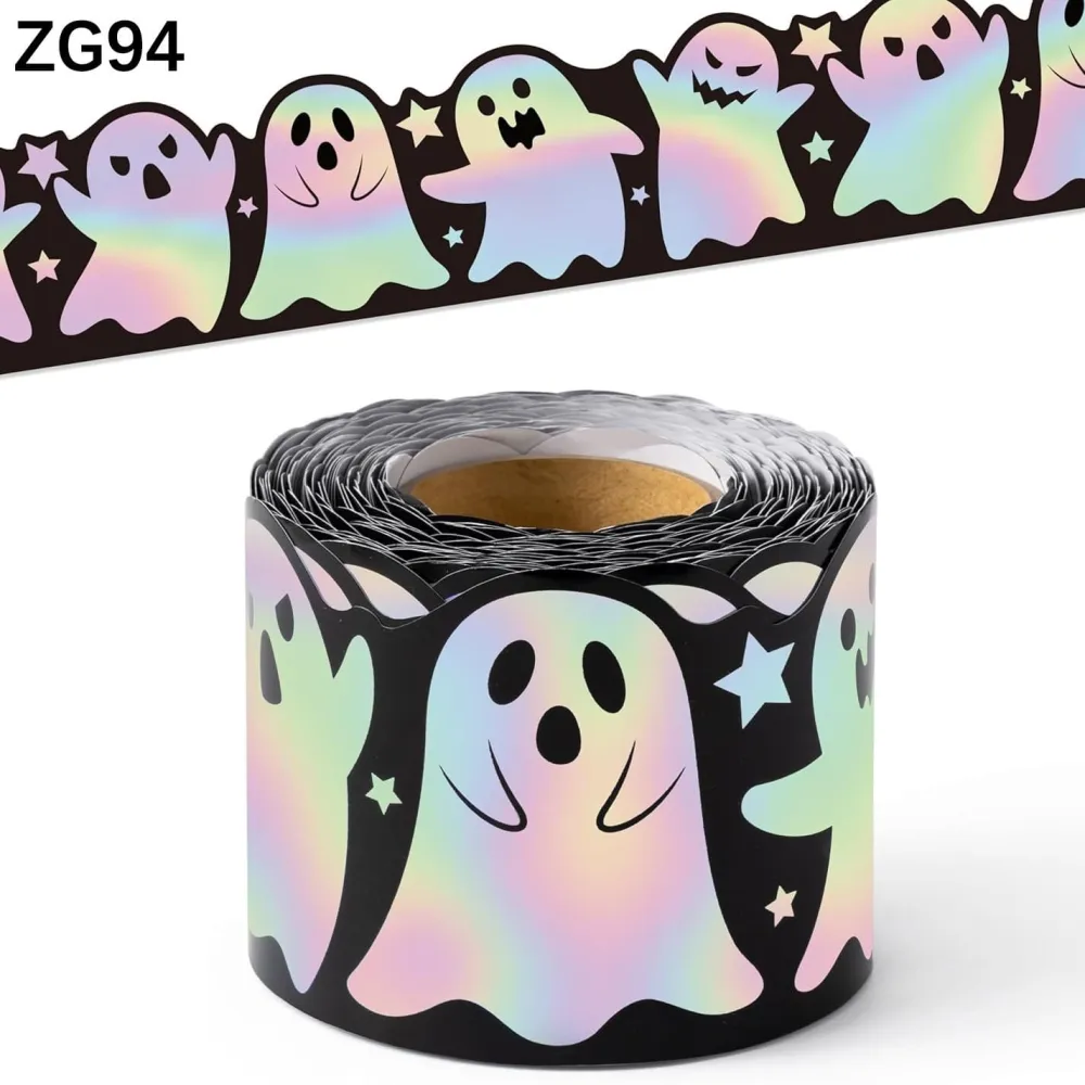 2Pcs Halloween Ghost Door And Window Decoration Stickers