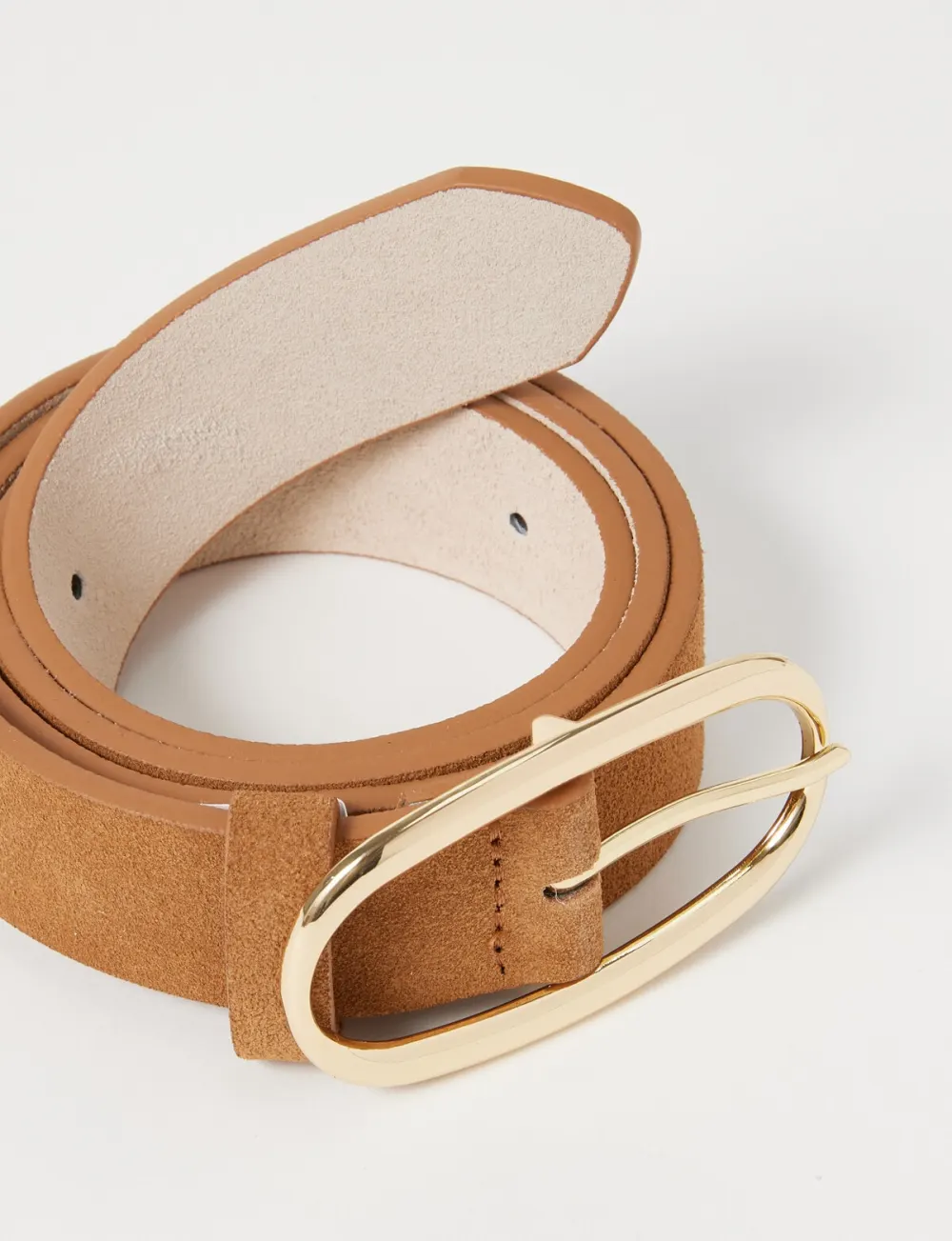 Vintage Soft Suede Tan Belt