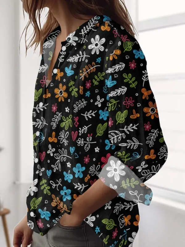 Floral Print Long Sleeve Shirt