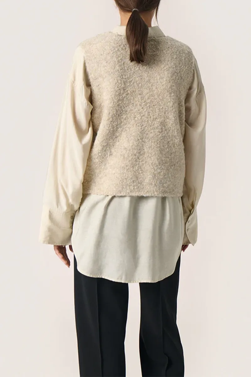 V Neck Stretch Knit Vests