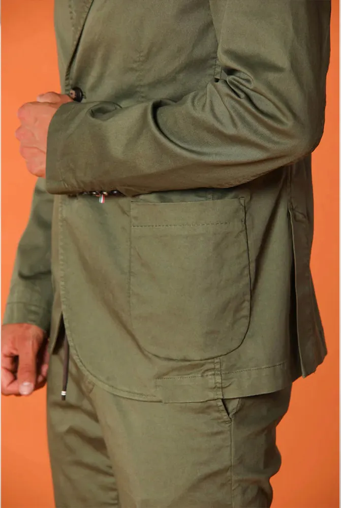 Green Men's Cotton Fashion Blazer