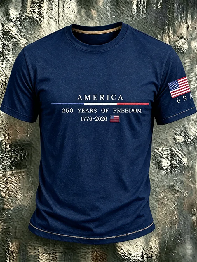 250Th Anniversary Embroidered Printed Round Neck T-Shirt In The United States