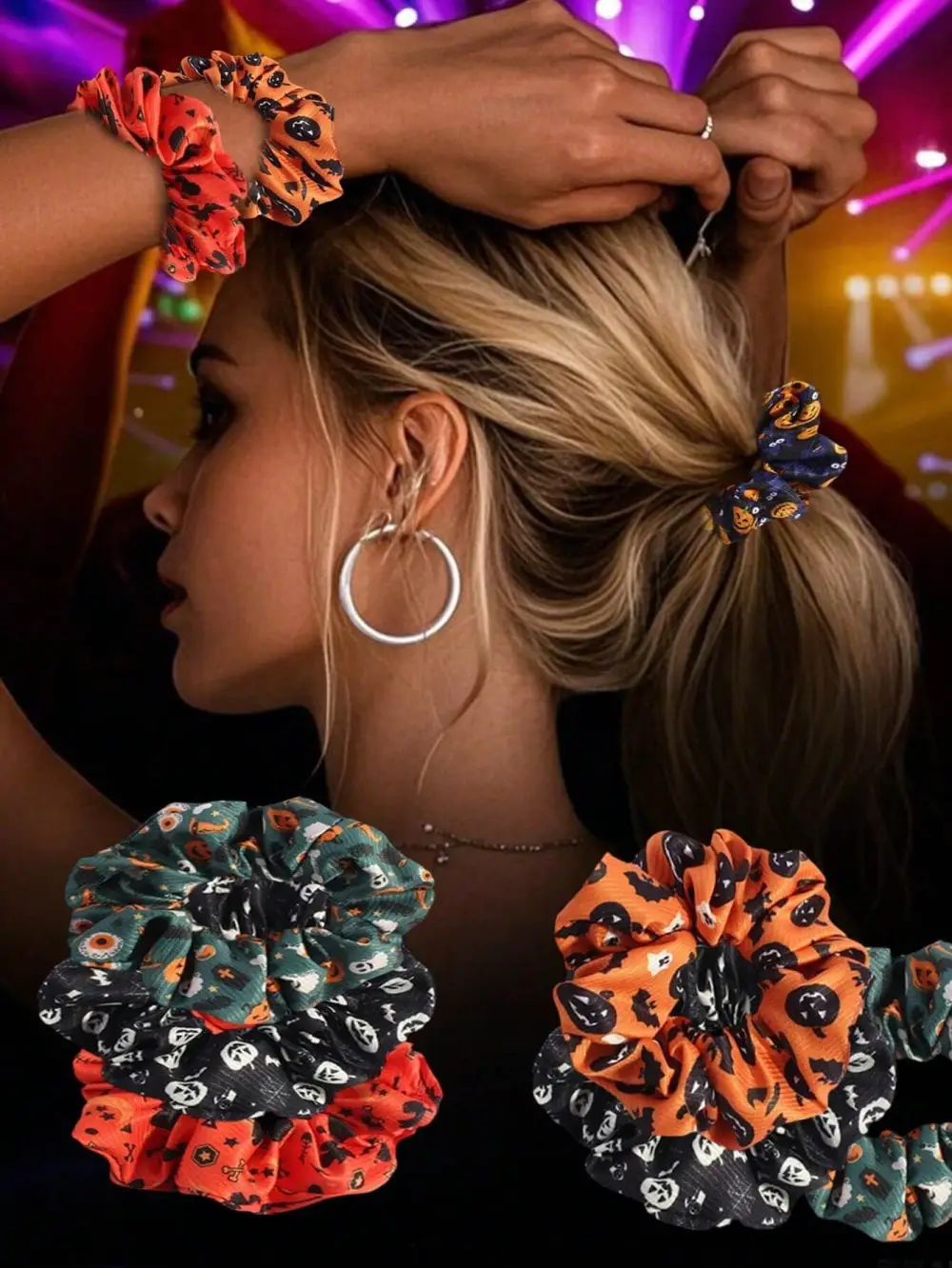 6pcs Halloween Hair Ties