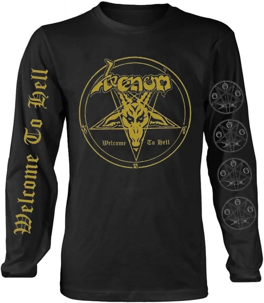 Men's Welcome to Hell Printed Round Neck T-Shirt
