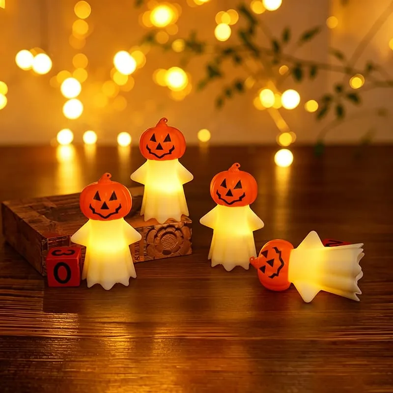2Pcs Halloween Pumpkin Ghost Night Light Party Scene Decoration Ambient Light