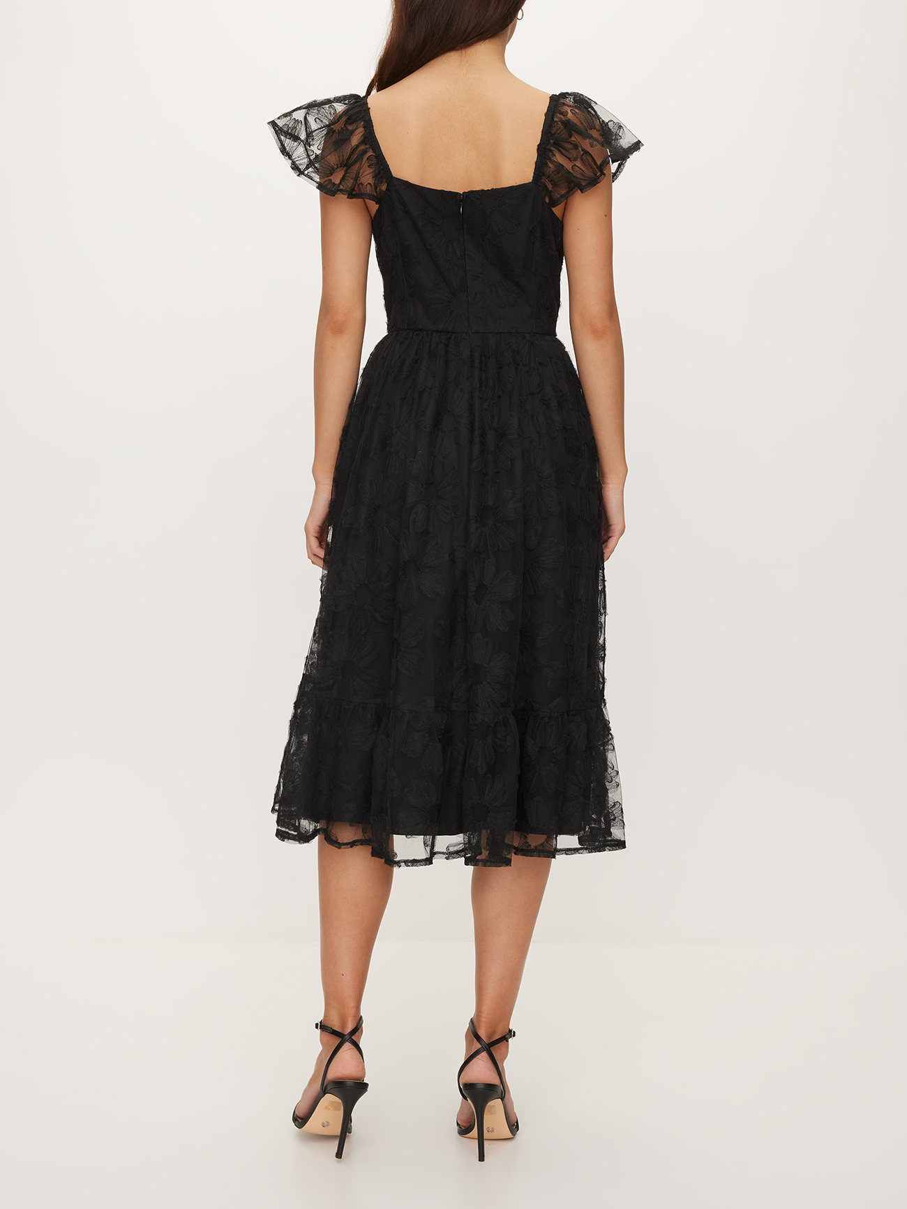 Viola Frill Sleeve Midi Dress