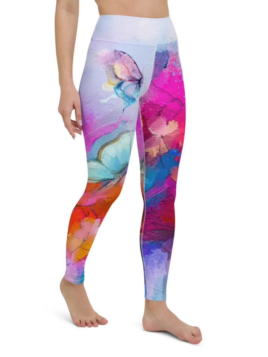 Contrast Color Print Leggings