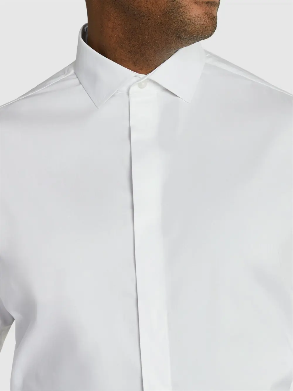 White Tuxedo Stretch Dress Shirts
