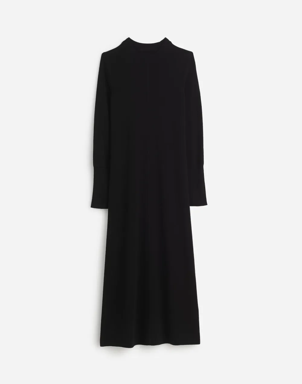 Black Wool Sweater Midi Dresses