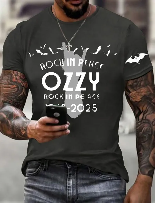 Men'S Ozzy Osbourne Printed T-Shirt