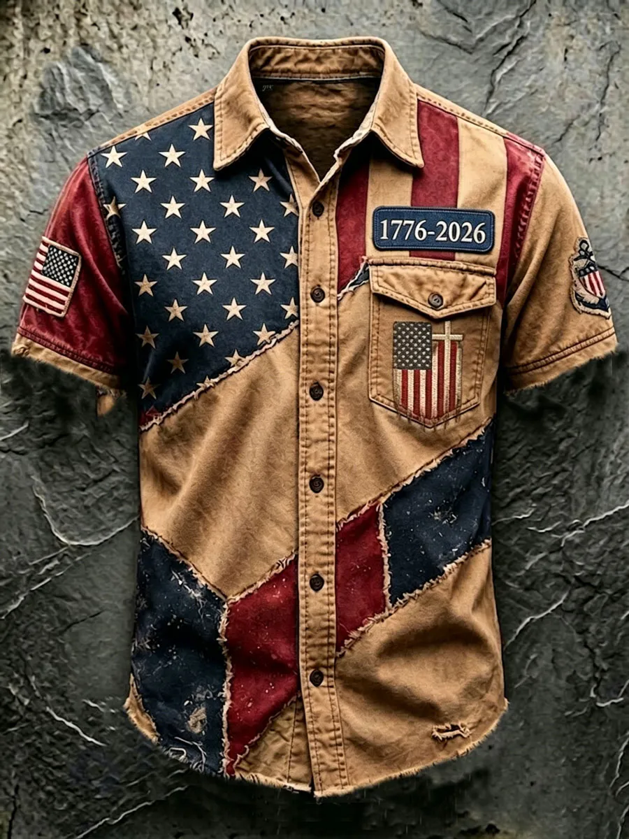 Men'S 250Th Anniversary National Print  Shirt