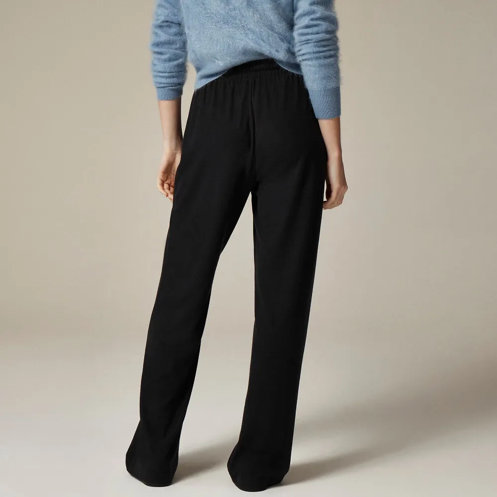 Soft Rib Wide-Leg Pants