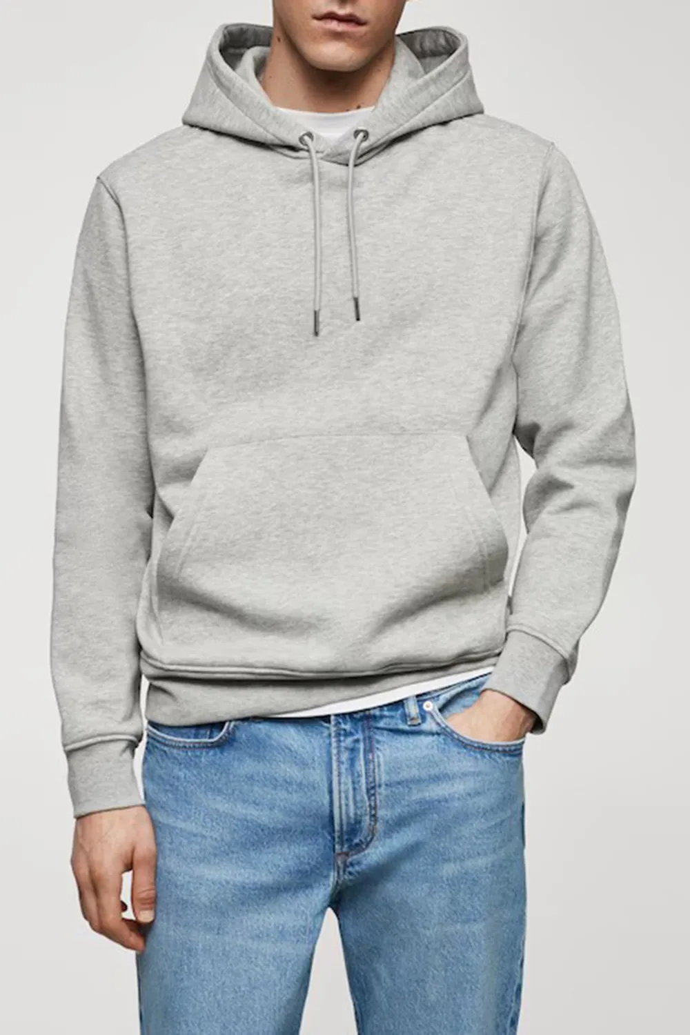 Solid Color Front Pocket Casual Hoodies