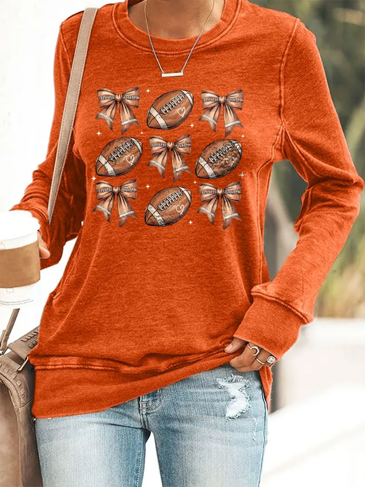 Football Printed Casual Sweatshirts