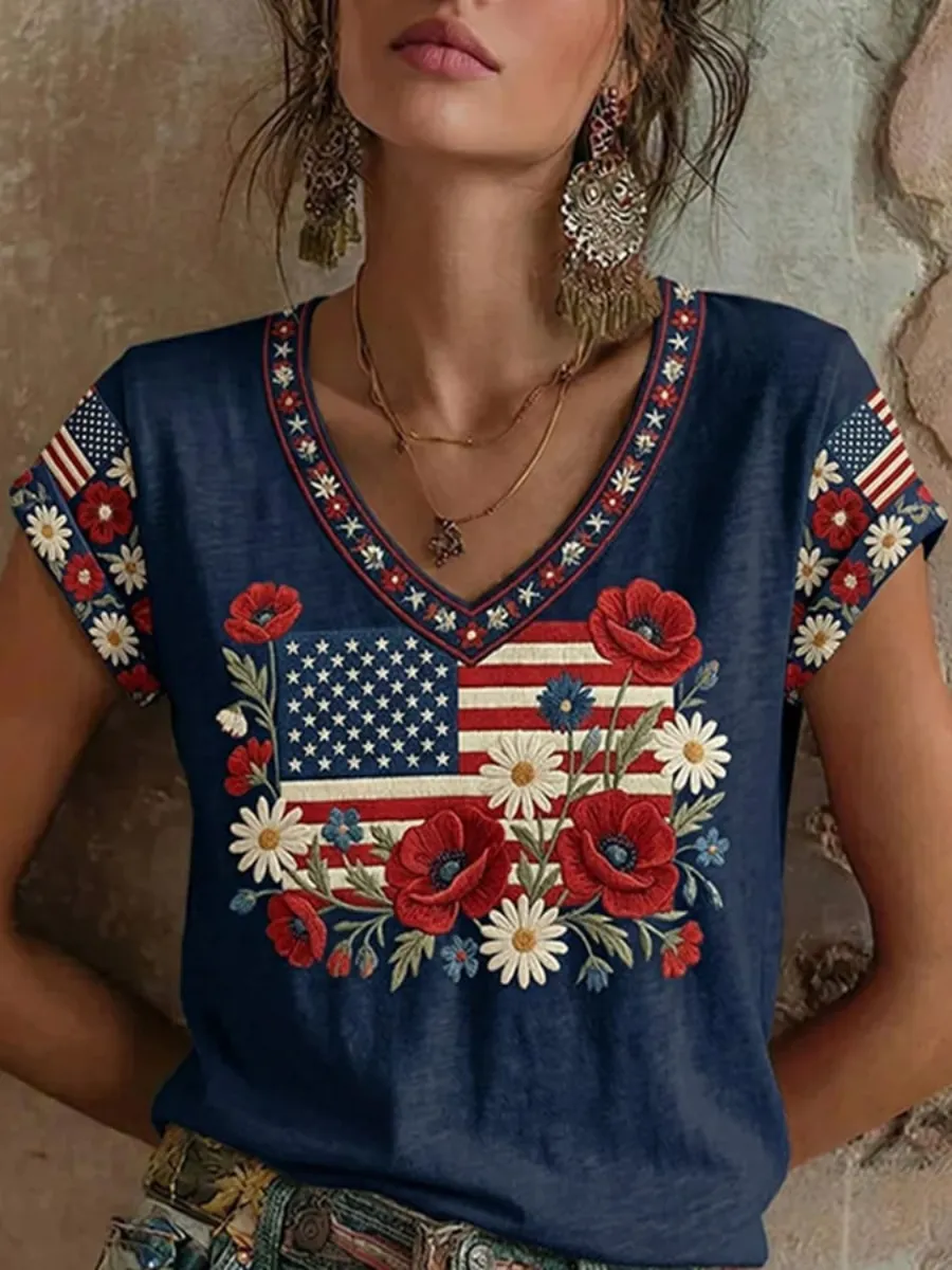 Women's American 250th Anniversary Printed T-Shirt