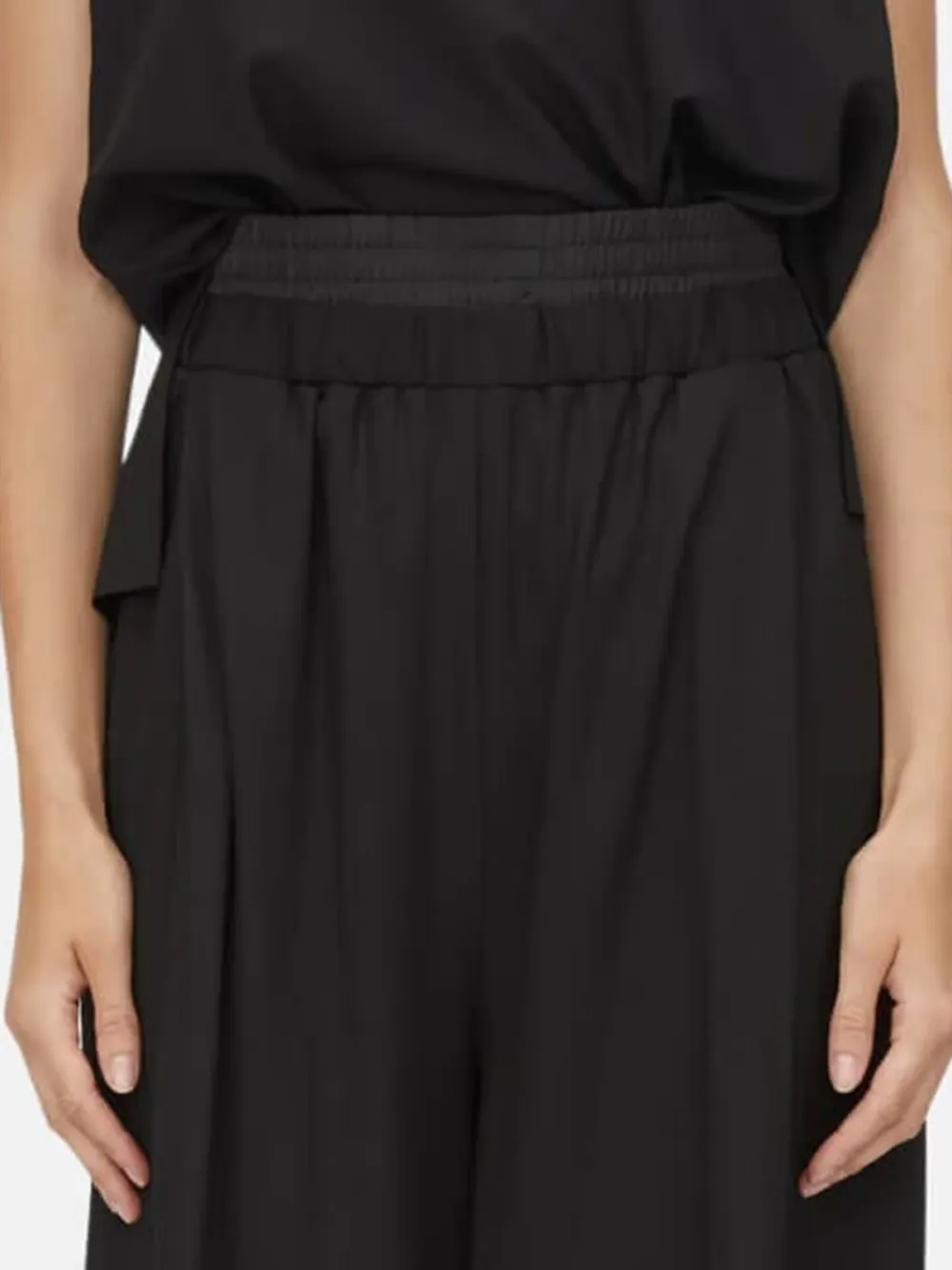 Elasticated Waist Wide Leg Pants