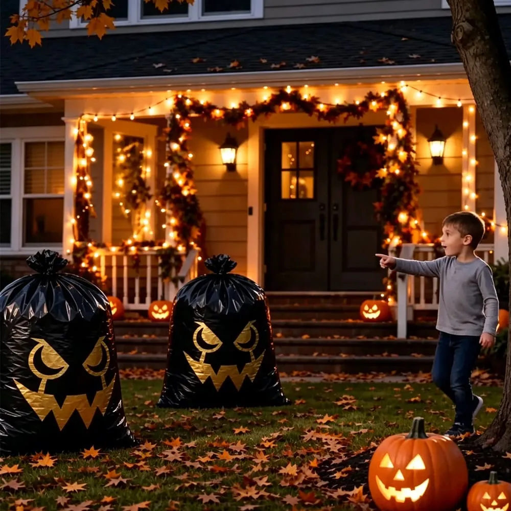 2pcs Halloween Quirky Decorative Leaf Bag 24*30in (61*76.2cm)