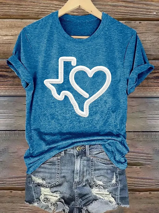 Women's Texas Strong Round Neck T-Shirt