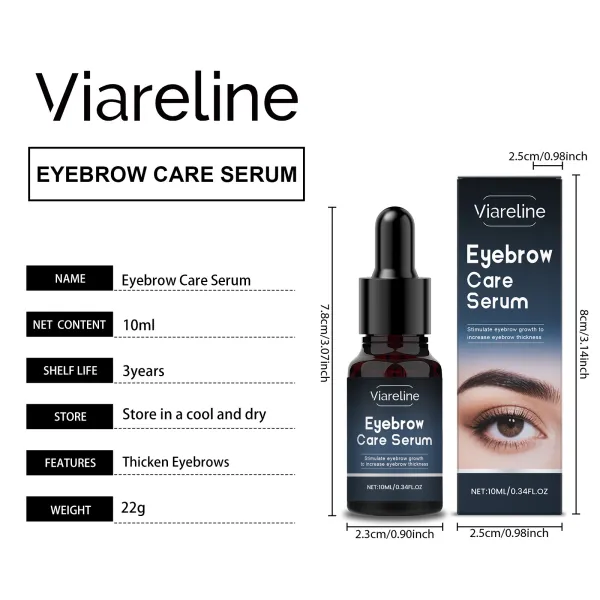 Viareline Eyebrow Care Essence - Gentle Nourishing, Natural, Beautiful, Long and Moisturizing Eyebrow Care Solution-$HT