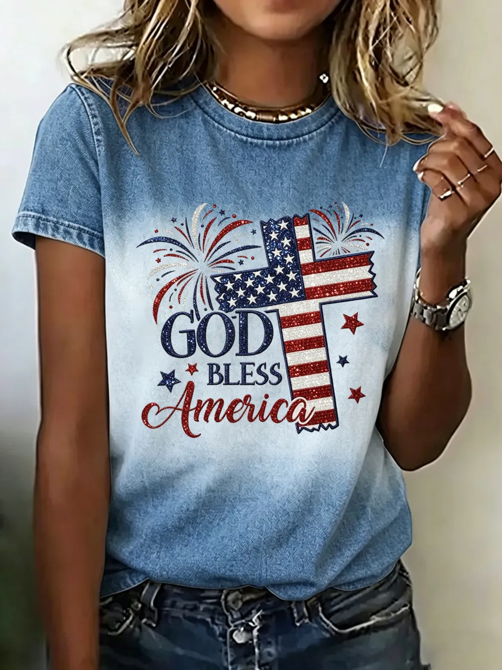 Women'S 250Th Anniversary Animal Dog Printed Casual T-Shirt