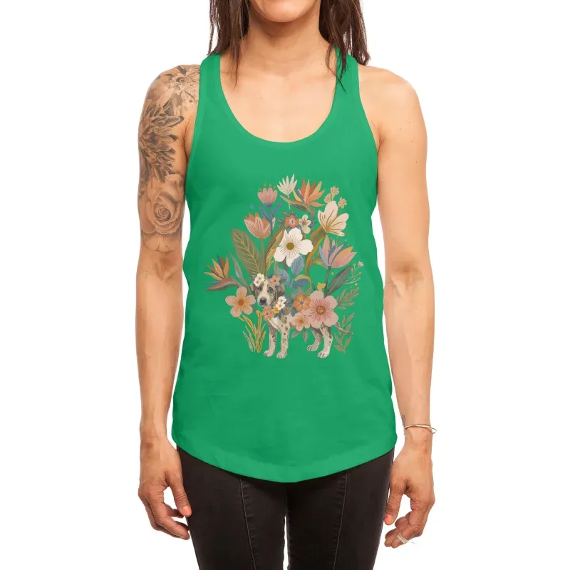 Boho Floral Dogs and Stars Tank