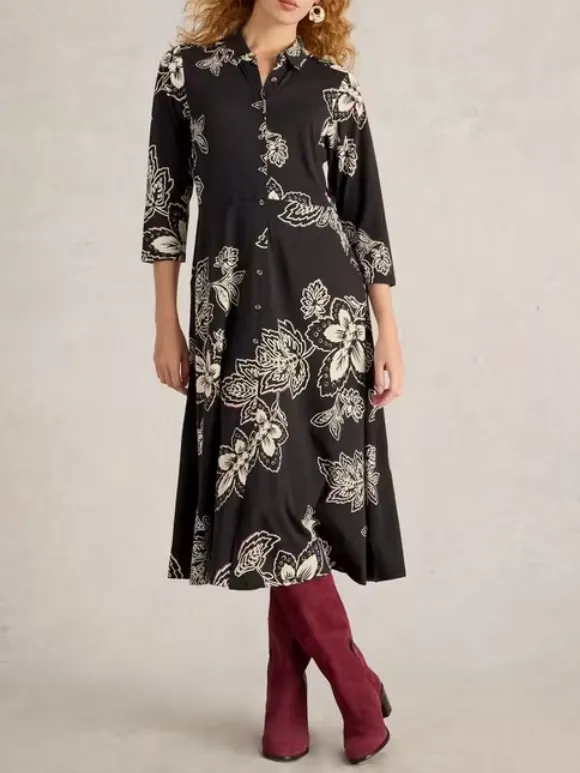 Maxi Jersey Shirt Dress