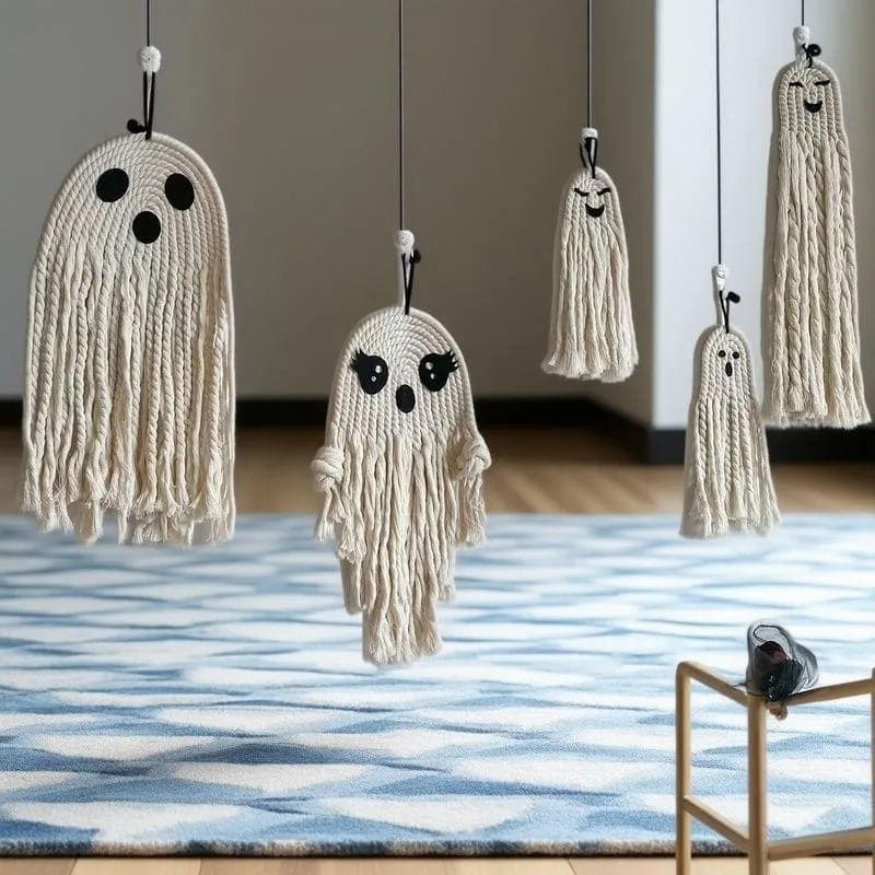 Halloween Ghost White Ghost Hand-woven Ornament