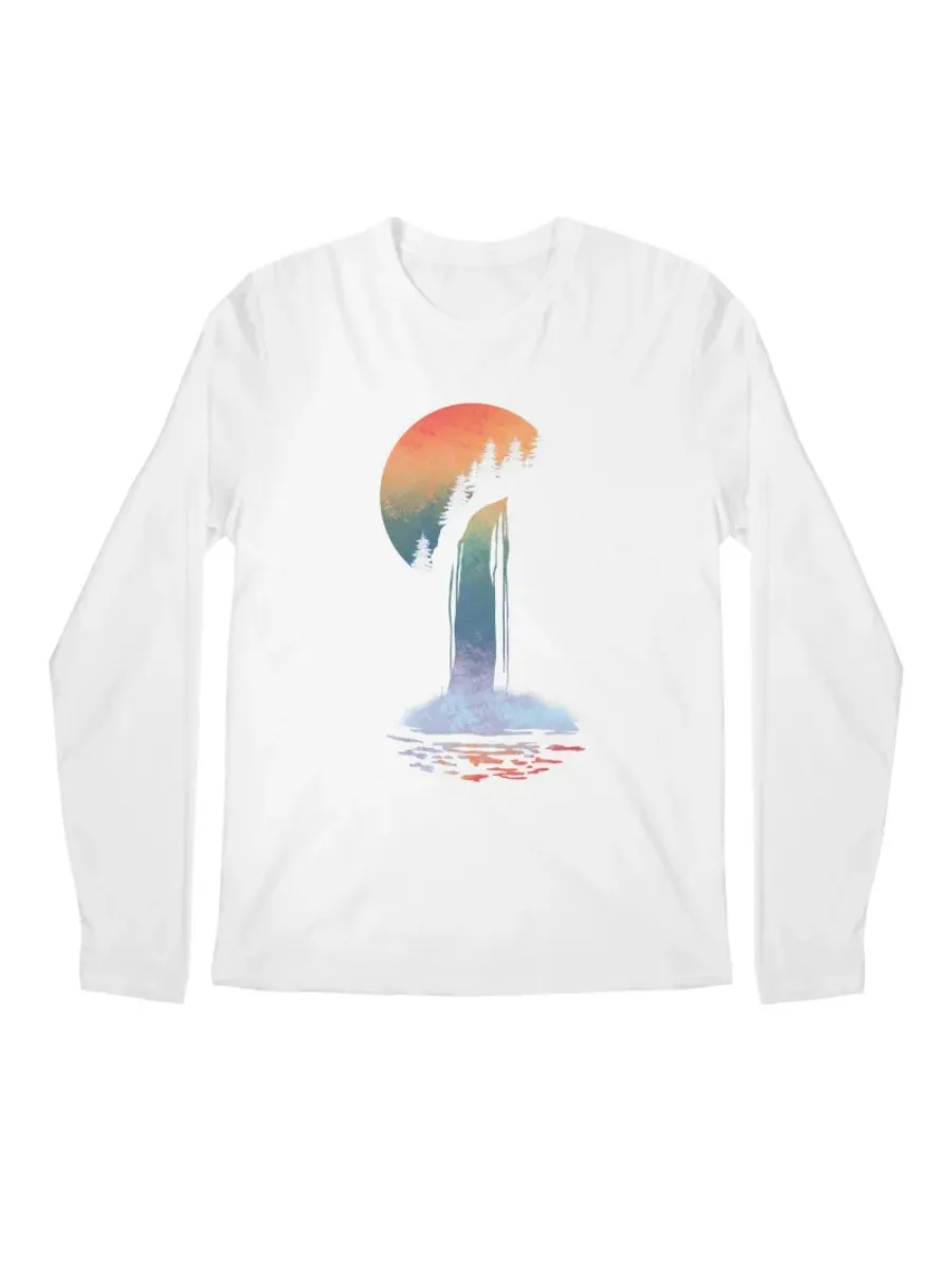 Waterfall Sunset Graphic T-Shirt