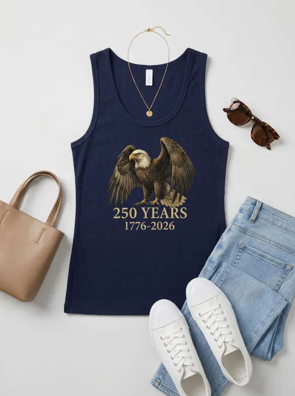 Women's 250th Anniversary USA Eagle Printed Tank Top
