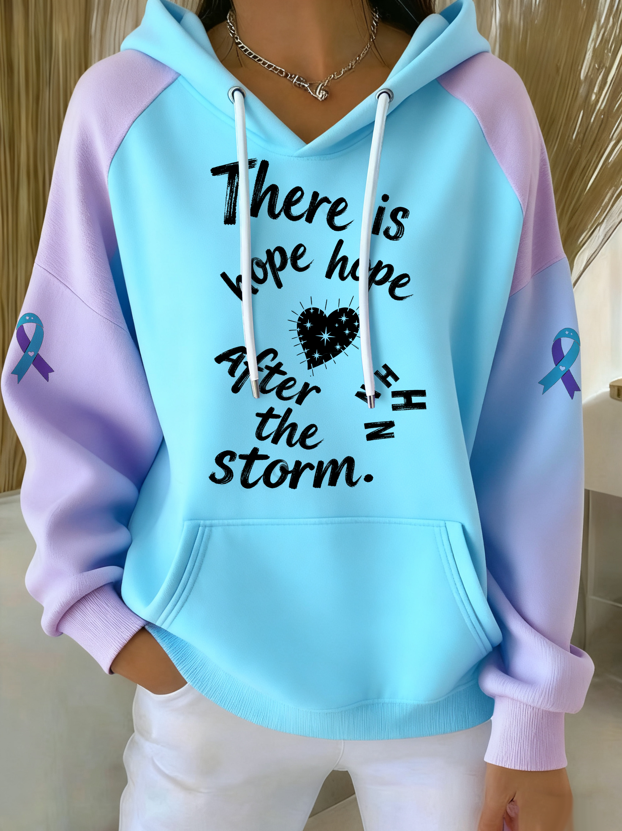 There is Hope After the Storm Suicide Prevention Awareness Hoodie - breeboo