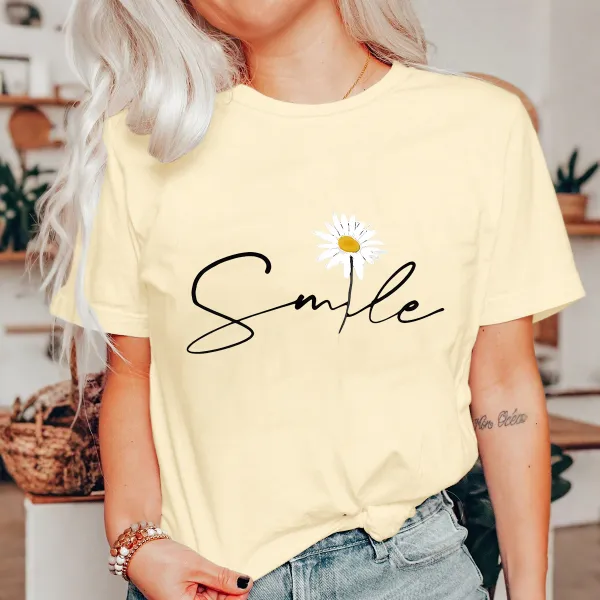 Don't Forget To Smile Today Printed T-Shirts