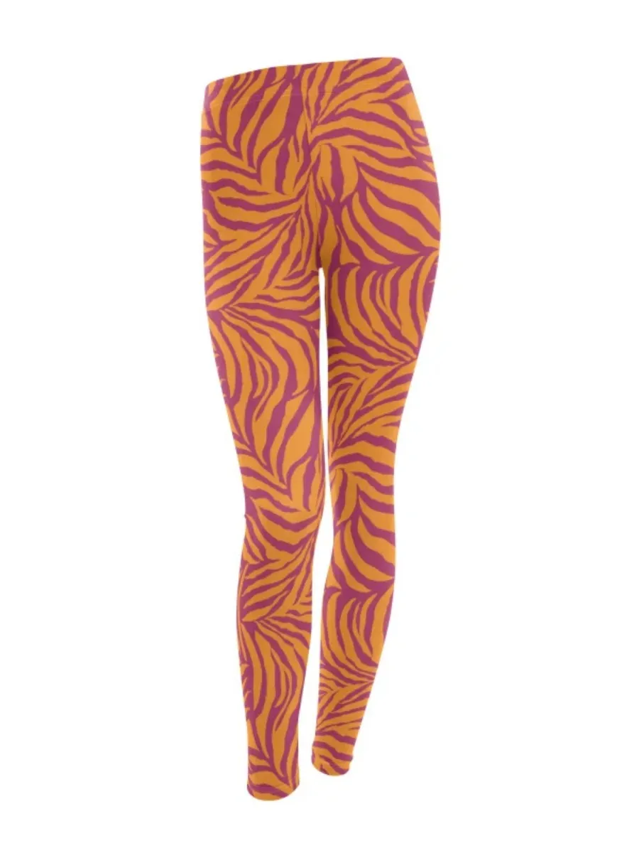 High-Waisted Zebra Leggings