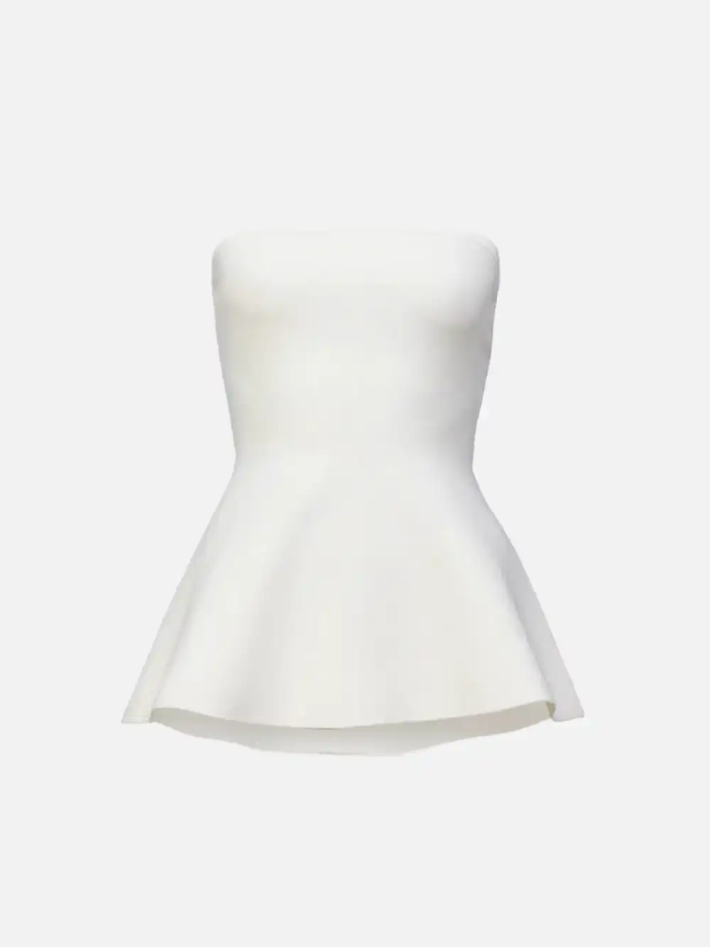 Plain Tube Top with Zipper