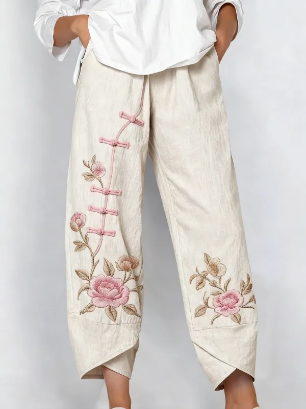 Women's Floral Print Casual Pants