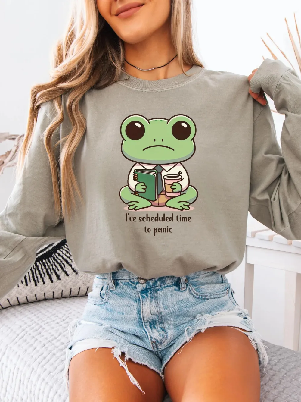Cartoon Frog Print T-Shirt