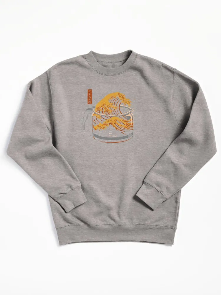 The Great Wave Of Coffee Pullover Sweatshirt